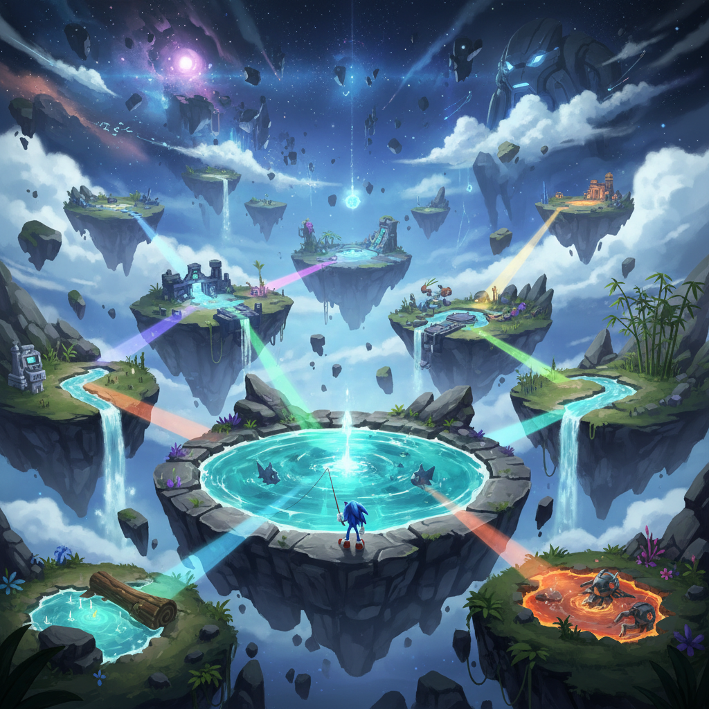 Sonic Frontiers: All Fishing Spots Location Guide